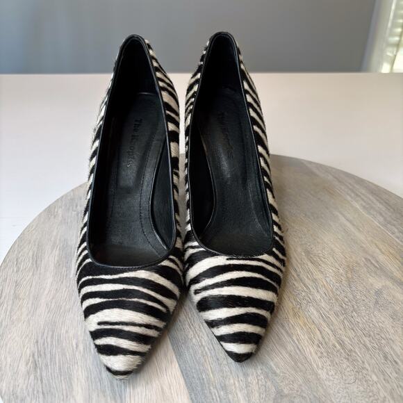 The Kooples Women's Zebra Print Calf Hair Pointed Toe Heels EU Size 39 US 8.5 - Picture 4 of 11